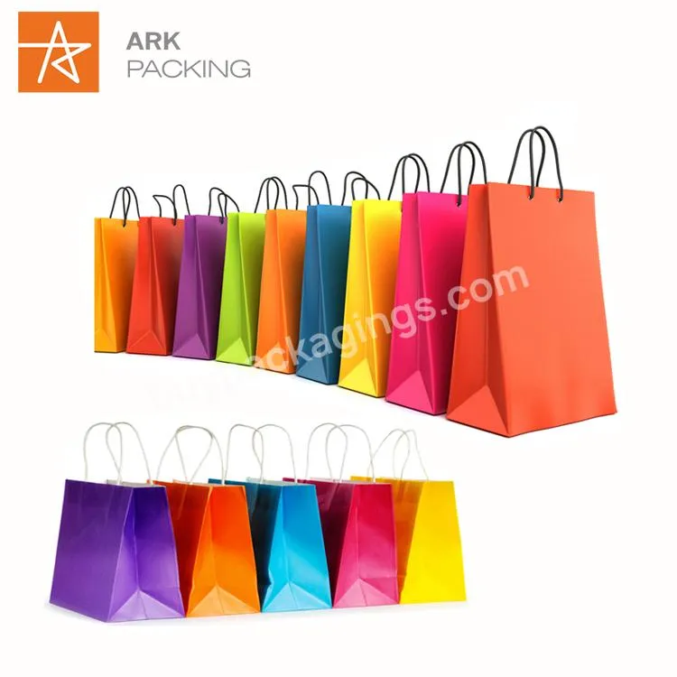 Customized Recycled Ladies Carrier WhiteBrownBlackGreenArtKraft Coated Paper  Shopping Bag for ClothesApparelGift