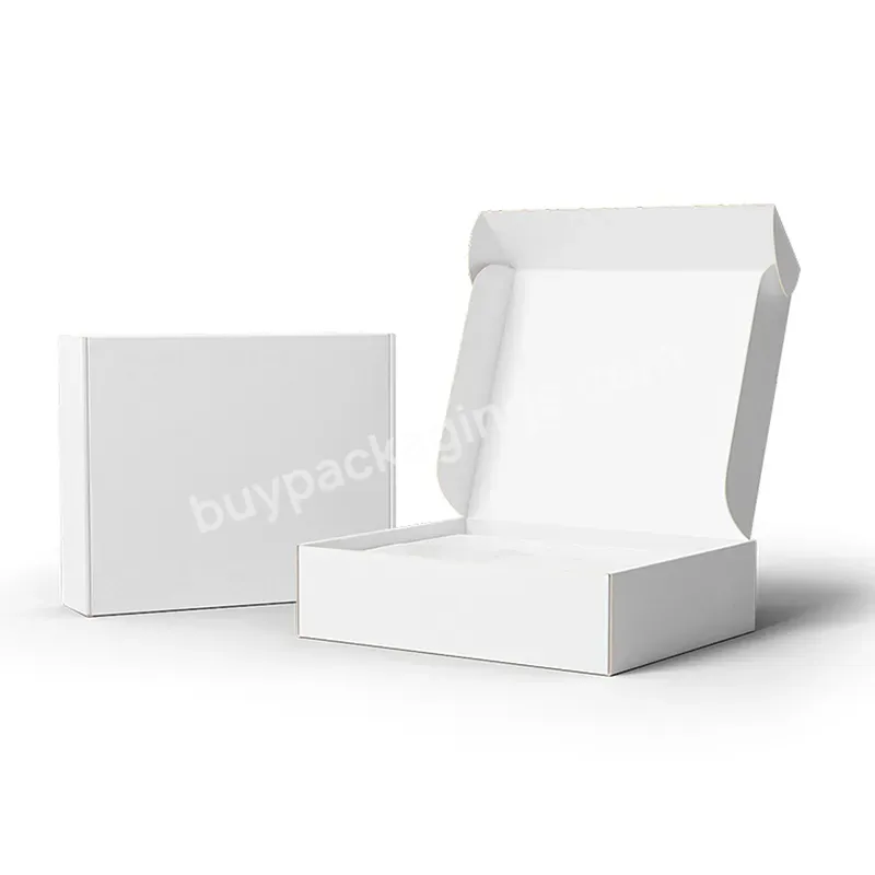 Customized Recycled Matte Printing Corrugated Cardboard Carton Mailer Shipping White Mailing Box