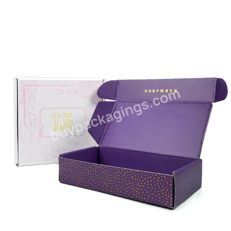 Customized Recycled Printing Wig Packaging Mailer Boxes For Hair Wig Packaging Corrugated Cardboard Carton Shipping Mail Box