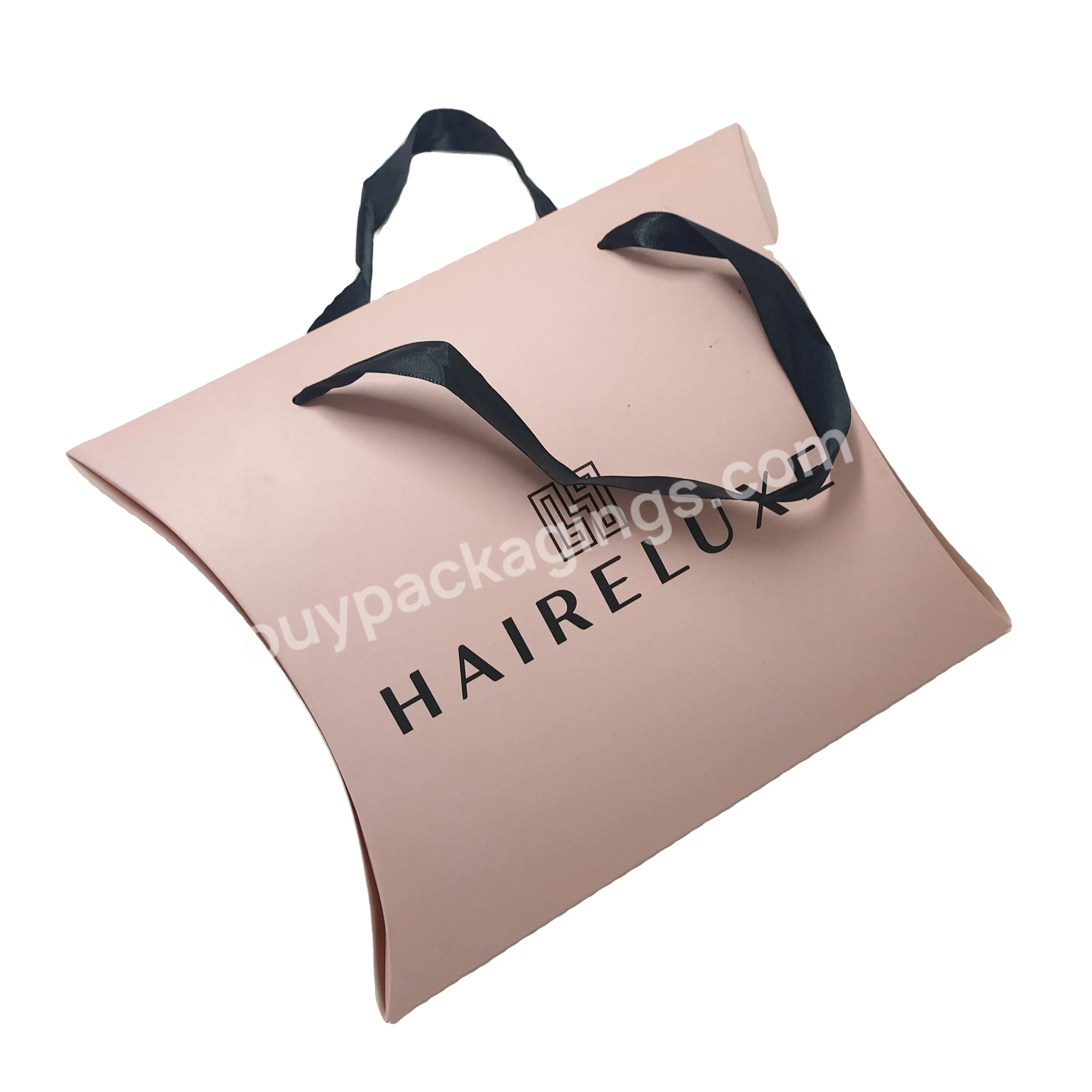 Customized Recycled Small Pillow Box Packaging Folding Cardboard Pillow Box With Logo