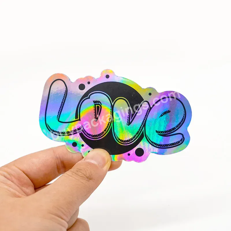 Customized Reflective Rainbow Holographic Sticker,Laser Prism Holographic Waterproof Self-adhesive Label