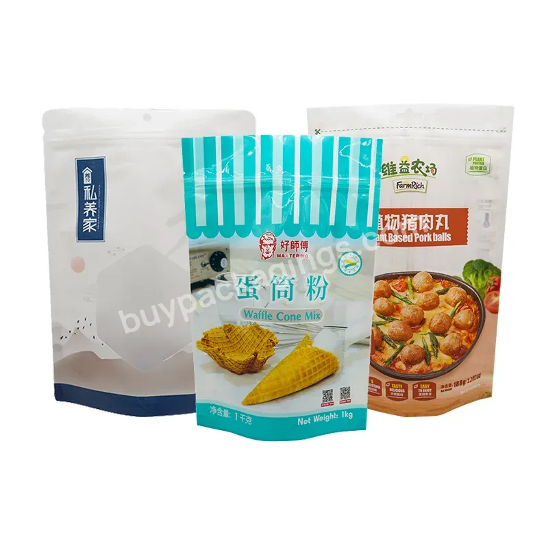 Customized Resealable Ziplock Food Packaging Transparent Stand Up Hot Sealable Pouch Bags