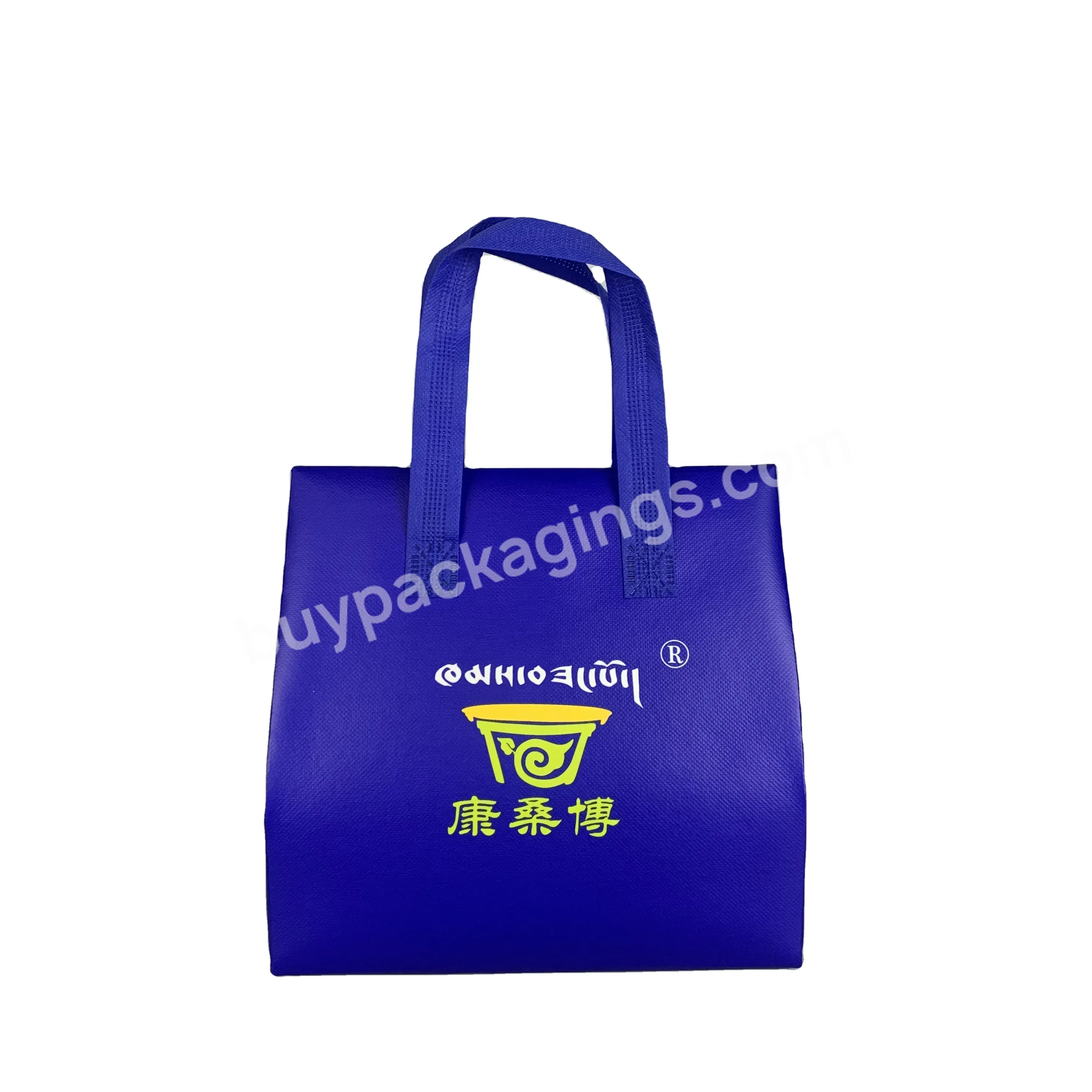 Customized Reusable Recyclable Non Woven Cooler Bag Waterproof Cooler Food Bag With Logo