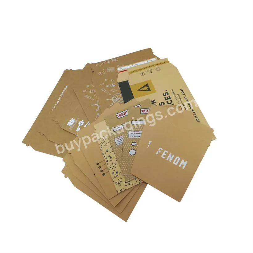 Customized Rigid Envelope Paper Document Envelope Hard Cardboard Paper Packaging Shipping Cardboard Envelope Mailer