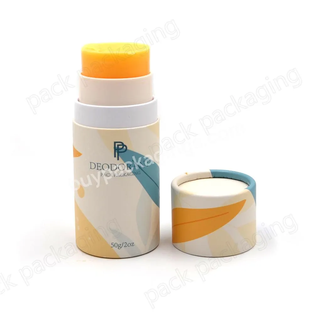 Customized Rolled Edge Twist Up Paper Tubes for  Deodorant Packaging