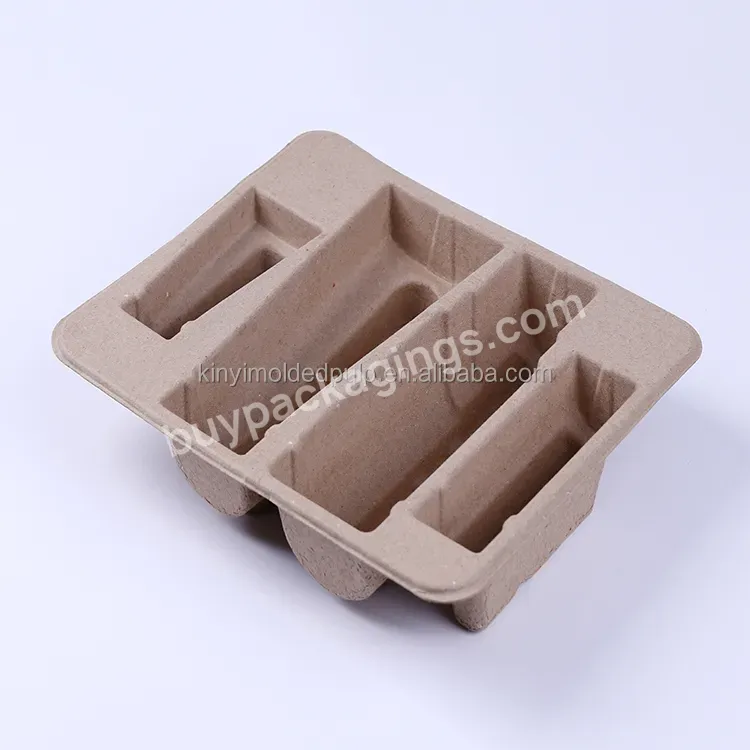 Customized Shape And Size Eco-friendly Biodegradable Yellow Recycled Molded Pulp Paper Packaging Box