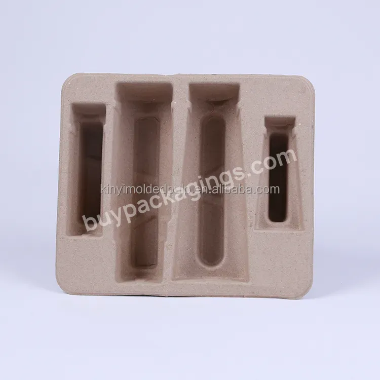 Customized Shape And Size Eco-friendly Biodegradable Yellow Recycled Molded Pulp Paper Packaging Box