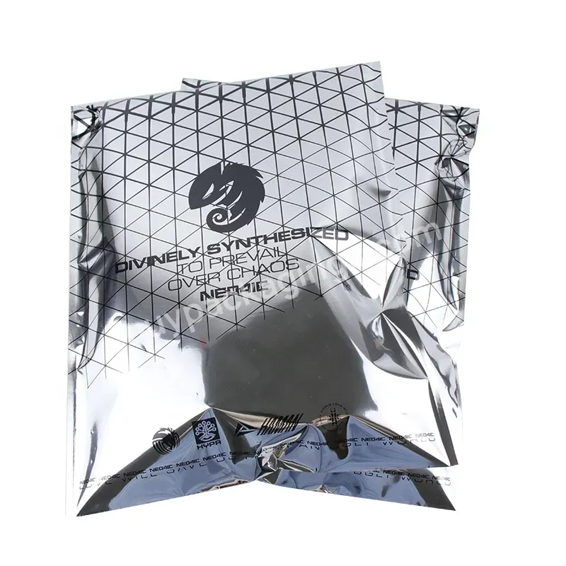Customized Shipping Bag Luxury Silver Aluminum Foil Polymailer Bag
