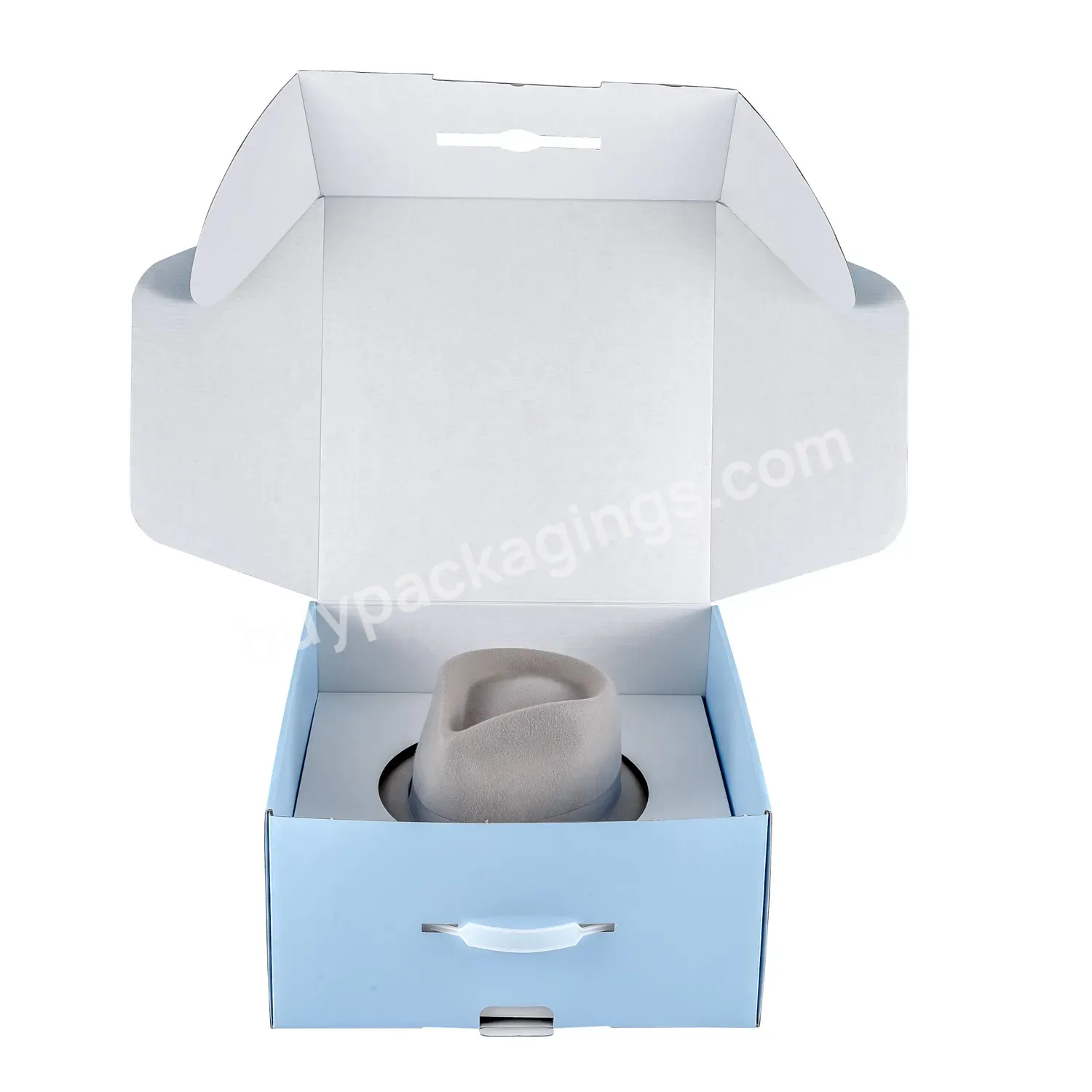 Customized Shipping Box Packaging Kraft Hat Carton Packing Customized Corrugated Cardboard Packaging Paper Box