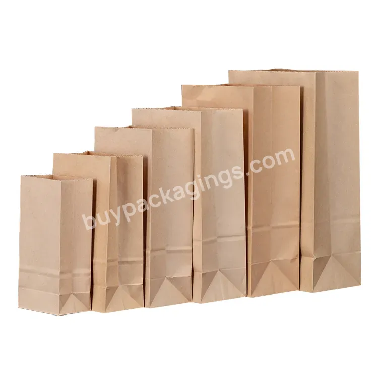 Customized Shopping Bag With Logo Print Merchandise Bags Brown Kraft Paper Bags