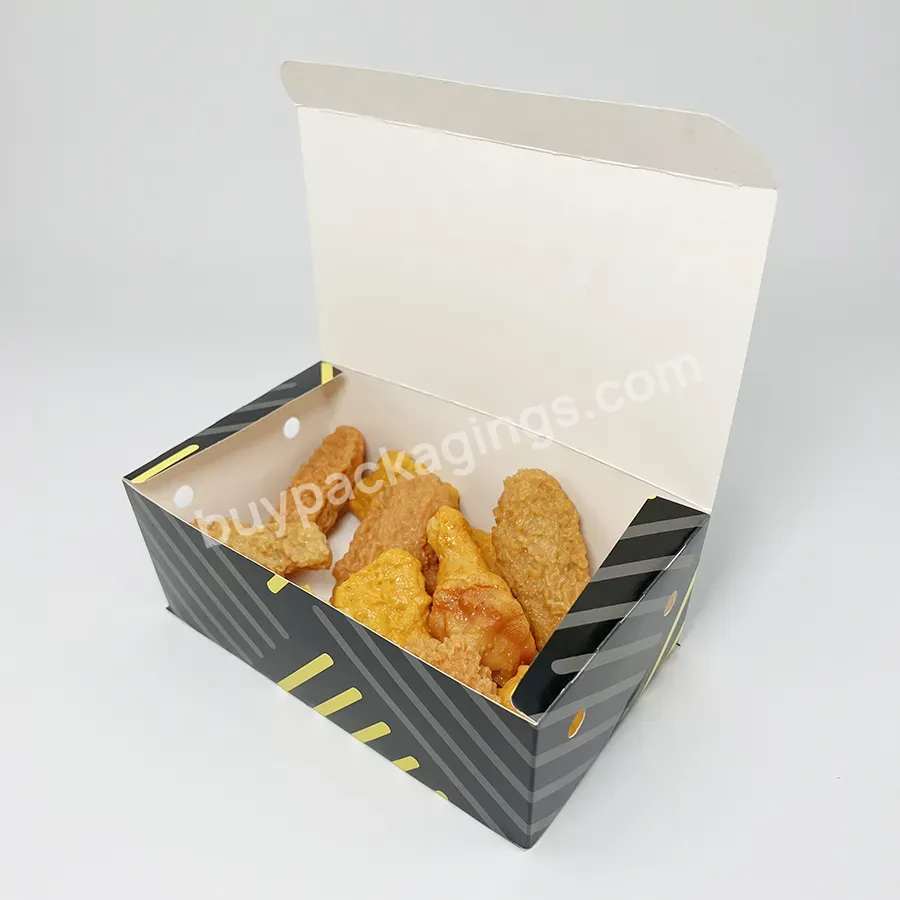 Customized Size Disposable Box Take Away Fried Chicken Cardboard Containers Paper Lunch Box