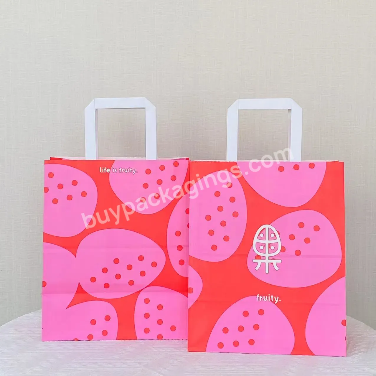 Customized Size Luxury Fashionable Colorful Reusable Packaging Coffee Paper Bag With Logo For Food Packaging