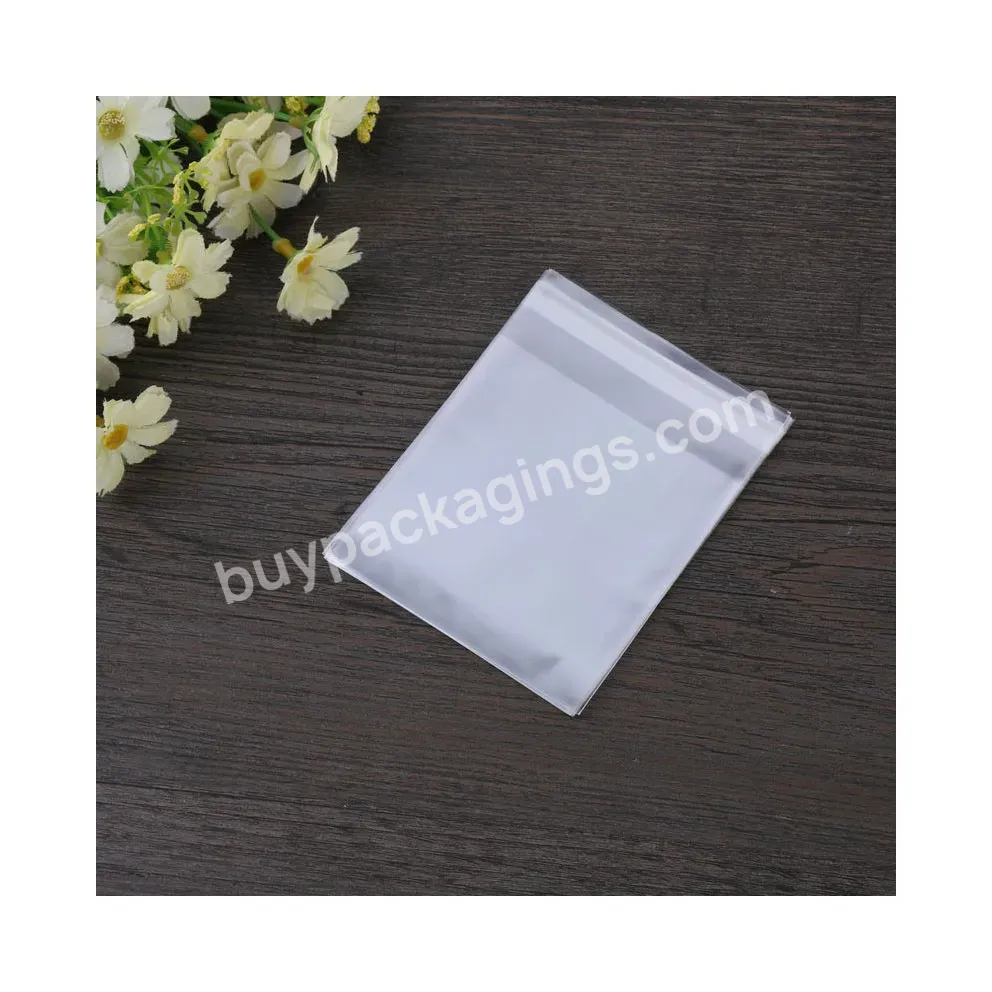 Customized Size Self Adhesive Packaging Bags Clear Transparent Cellophane Opp Bag With Logo