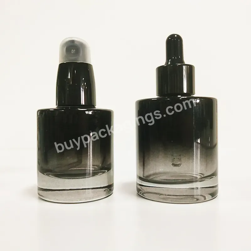 Customized Skin Care Cream 1oz Cosmetic Container Serum Essential Oil Night Repair Thick Bottom Glass Bottle