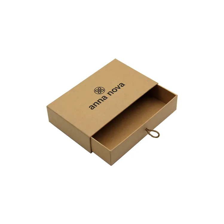 customized sliding black paper drawer box packaging