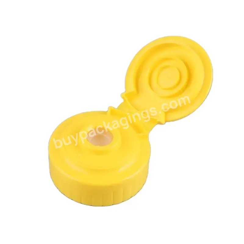 Customized Snap On Rounded Yellow Plastic Bottle Cap 38 400 Plastic Cosmetic Dispenser Lotion Shampoo Bottle Lids Flip Top Cap