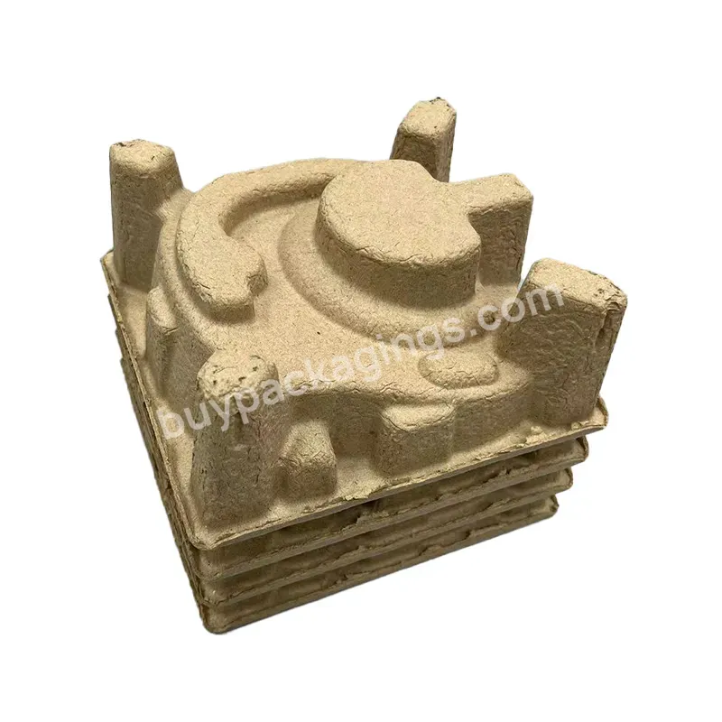 Customized Square Dry Pressed Paper Pulp Molding Tray Door Lock Package Inner Tray