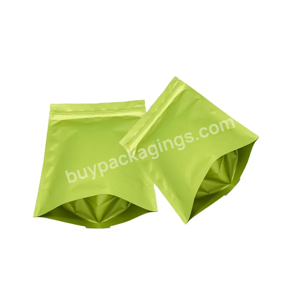 Customized Stand Up Matte Foil Pouches Tearing Notch Zipperlock Aluminum Foil Inside Food Grade Plastic Bags Edible Bags
