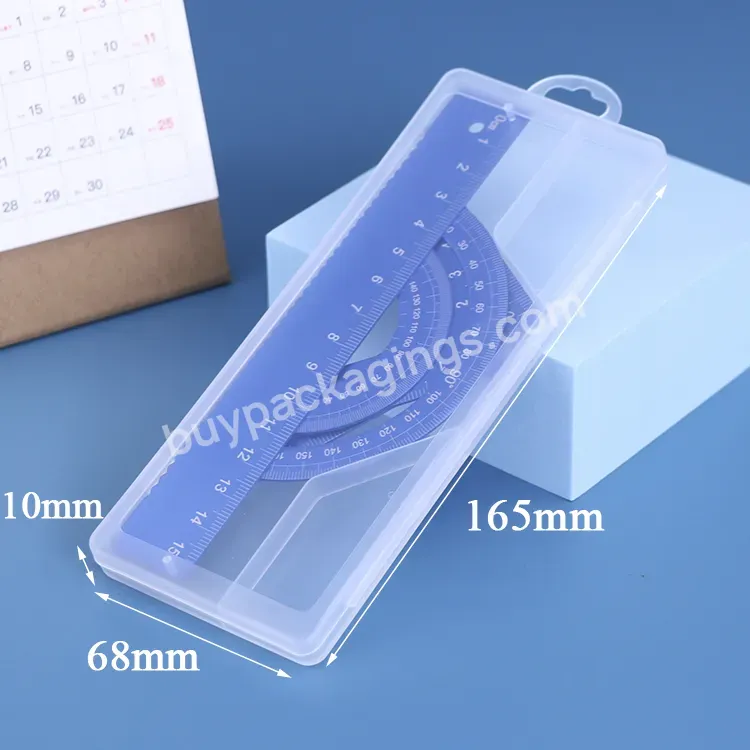 Customized Stationery Protractor Square Ruler Set Aluminum School Students Math Sets Box Pp Plastic School Supplies Set