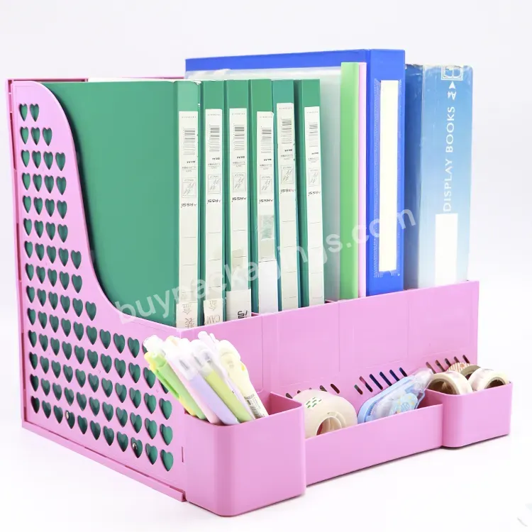 Customized Storage Office Supplies Desk Organizer Desktop Plastic Letter Tray A4 File Folder Magazine Metal 3 Layer File Tray