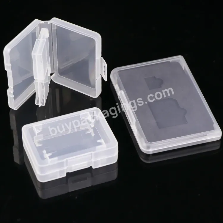 Customized Storage Sd Card Case With Black Foam Sim Card Packaging Holder For Micro Sd Plastic Memory Card Case