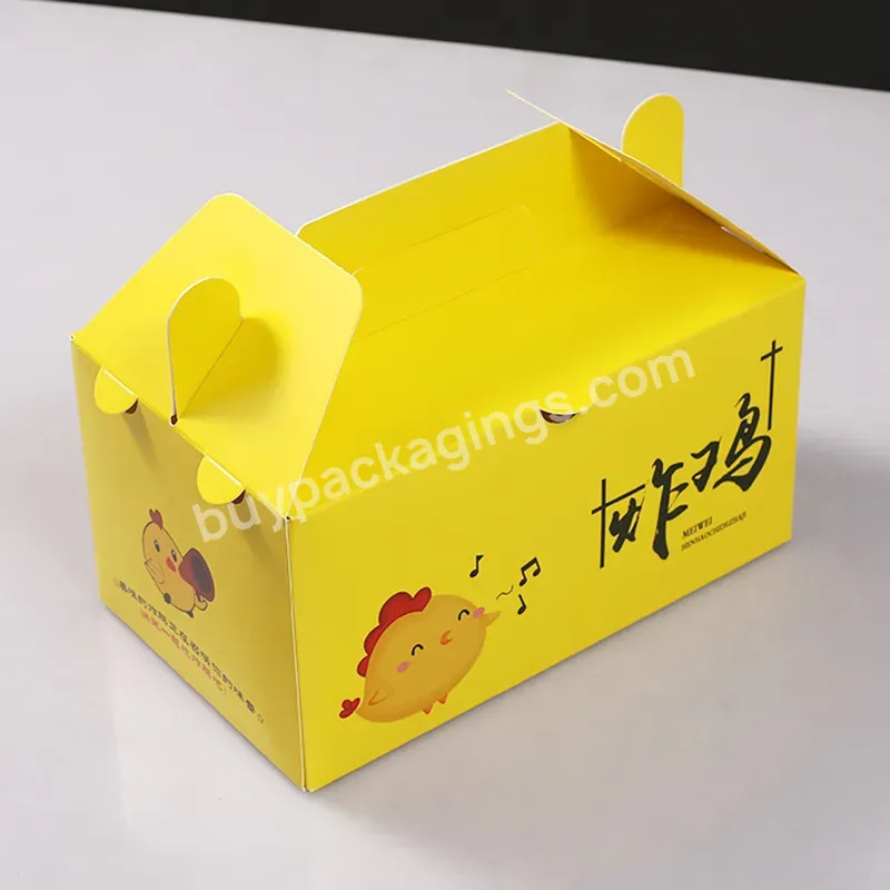 Customized Take Away Food Grade Korean Paper Hot Dog To Go French Fried Chicken Food Box