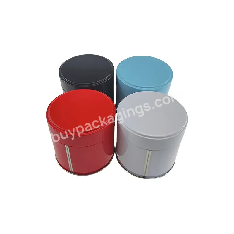 Customized Tin Tube Packaging Wholesale Small Tinplate Food Safety Metal Round Tin Box Tea Tins