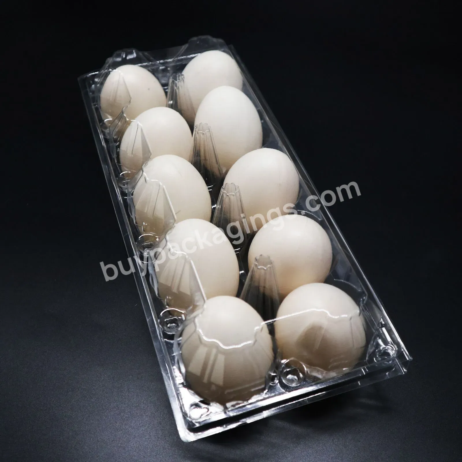 Customized Transparent Disposable Clamshell Egg Plastic Blister Tray For Egg Duck Egg