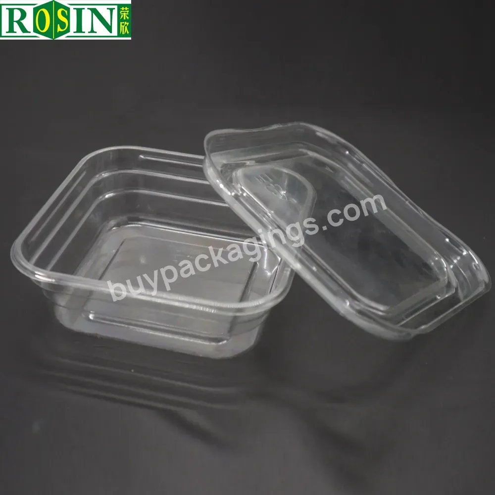 Customized Transparent Food Grade Pet Frozen Disposable Small Square Plastic Pudding Yogurt Ice Cream Cake Container Box