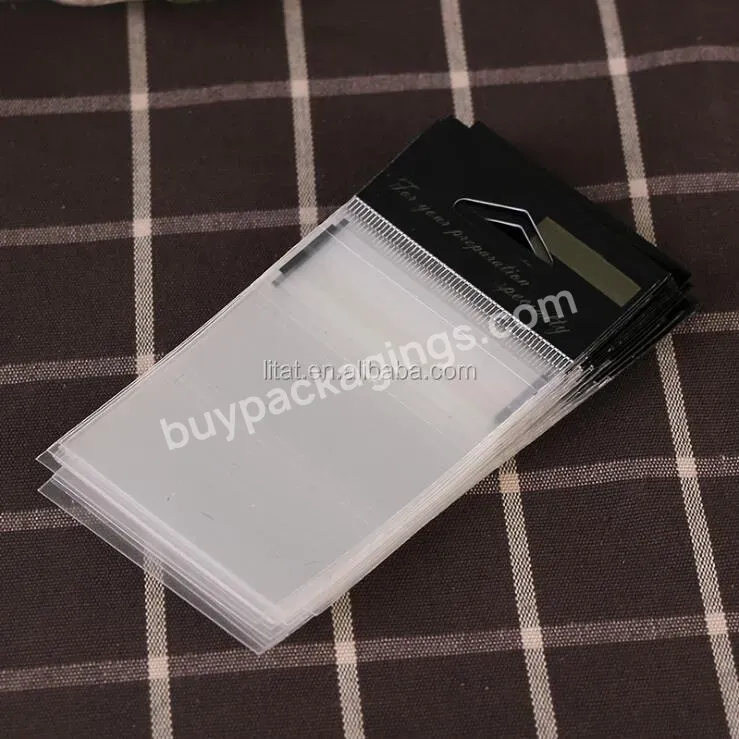 Customized Transparent Opp Seal Adhesive Plastic Jewelry Bags With Header,Opp Header Bag With Seal Adhesive