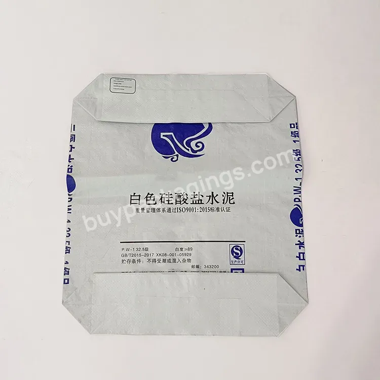 Customized Valve Mouth Strong 25kg 50kg Empty Cement Pp Woven Valve Bag Cement Sack