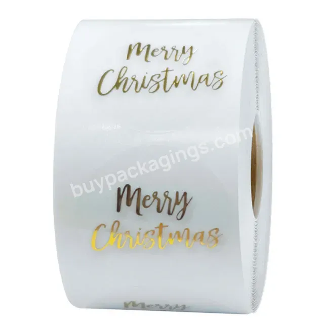 Customized Waterproof Gold Foil Self Adhesive Sticker Roll Transparent Logo Label