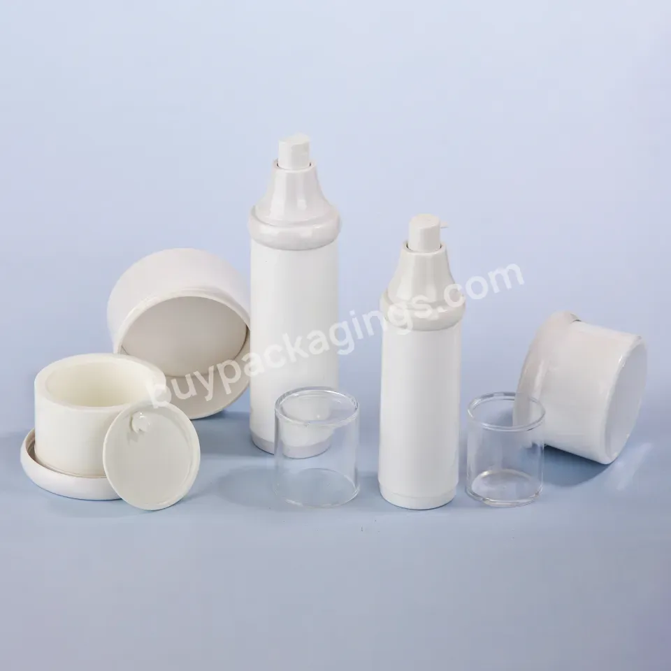 Customized White Pet Double Set 30ml 50ml 60ml 100ml Plastic Lotion Bottle Spray Bottle Cream Jar