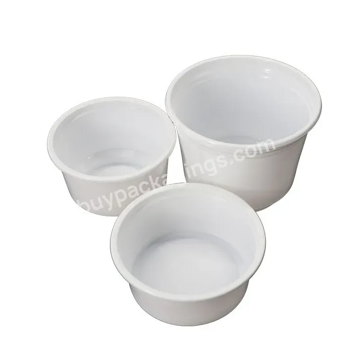 Customized White Pp 16 Oz Plastic Takeout Food Container Soup Noodle Bowl For Restaurant Disposable Lunch Salad Bowl With Lid