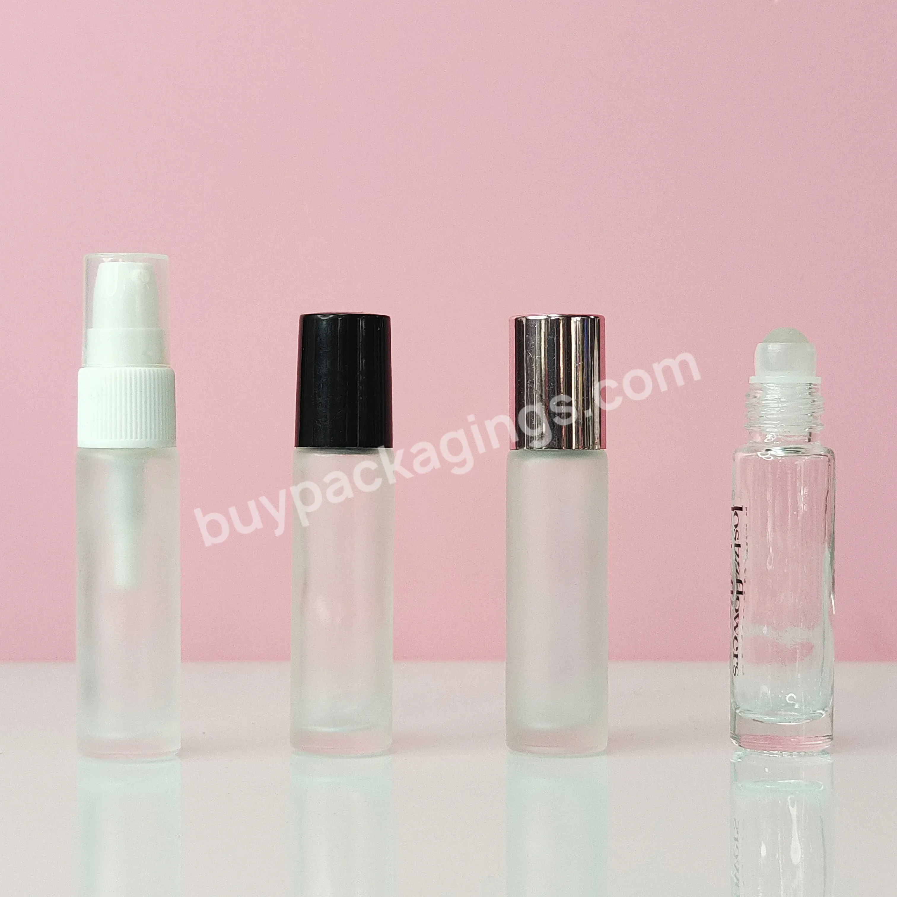 Customized Wholesale Empty Container 5 Ml 10 Ml Perfume Essential Serum Oils Stainless Steel Roller Balls