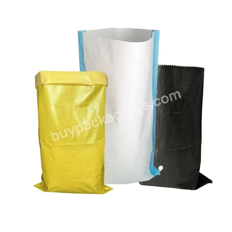 Customized Wholesale High Quality Agricultural 50 Kg 100kg Karung Plastik Pp Polypropylene Woven Rice Feed Sack Bag