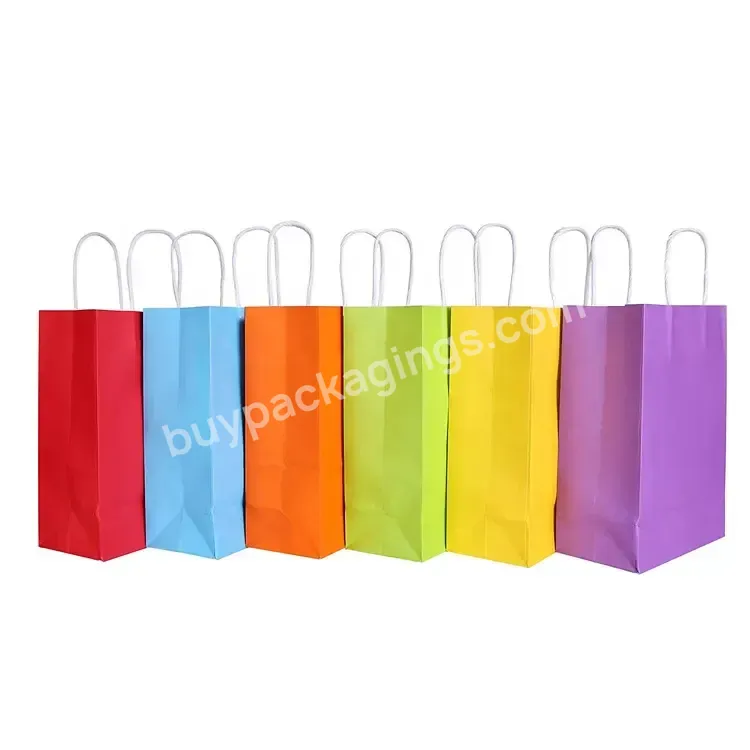Customized Wholesale Multi-color Environment-friendly Takeaway Milk Tea Kraft Paper Bags