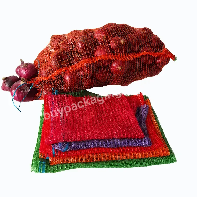 Customized Wholesale Onions Red Raschel Mesh Bags For Sale 50*80cm Plastic Mesh Bags