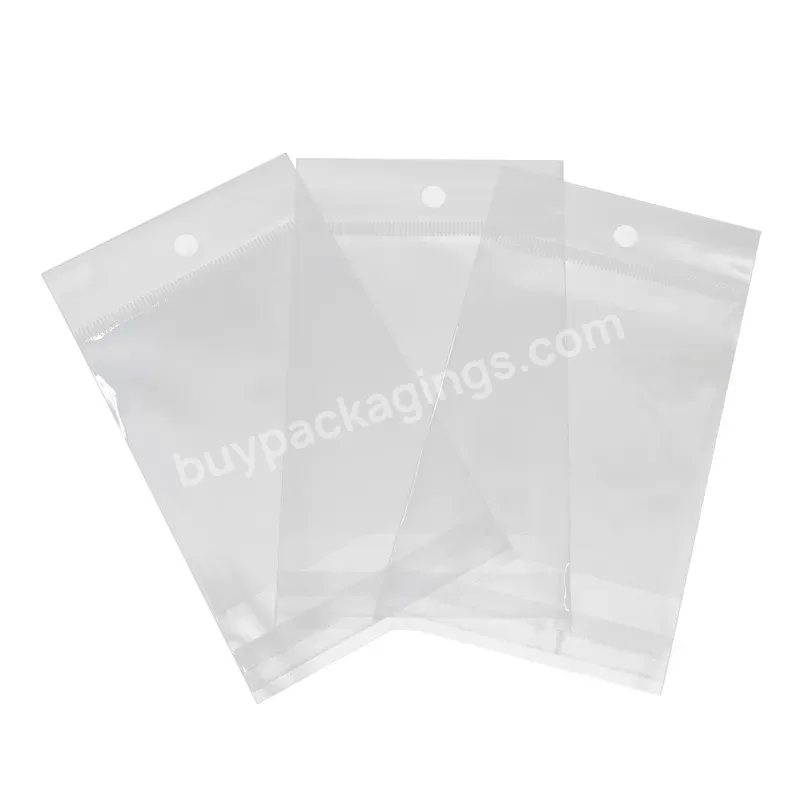Customized Wholesale Opp Seal Adhesive Plastic Jewelry Bags With Header,Opp Header Bag With Seal Adhesive