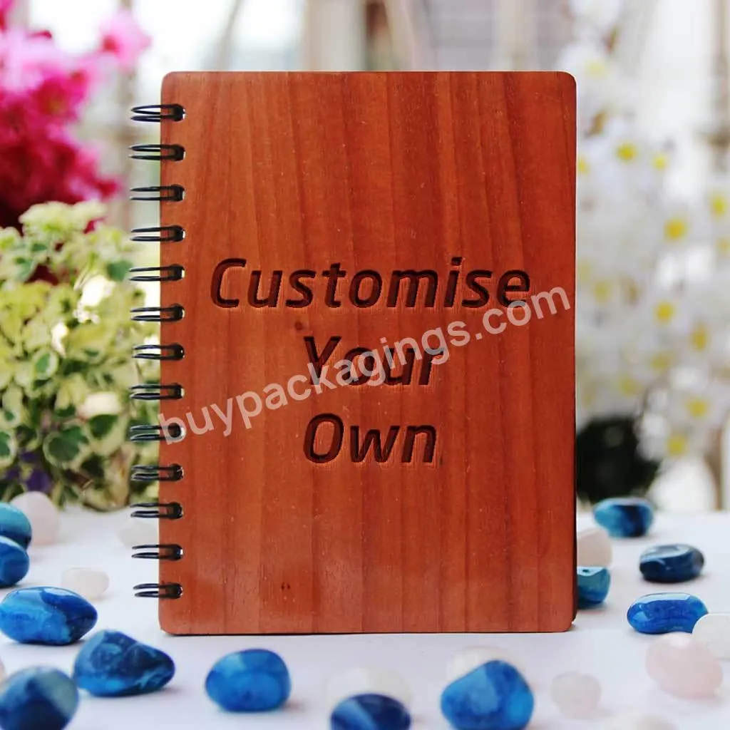 Customized Wooden Cover Spiral Note book Diary Planner A3 A4 A5 Notebook Printing