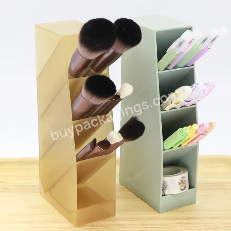 Cute Creative Plastic Pp Desk Stationary Organizer Office Pencil Holder Container Oblique Pencil Pen Storage Holder - Buy Office Pen Holder,Stationary Organizer,Oblique Pencil Pen Storage Holder.