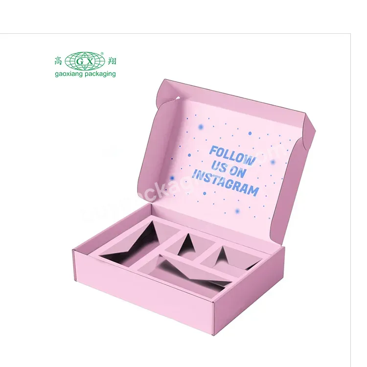 Cute Pink Anime Girl Custom Eco Corrugated Paper Mailing Box Packaging For Beauty / Skincare / Cosmetic Startup