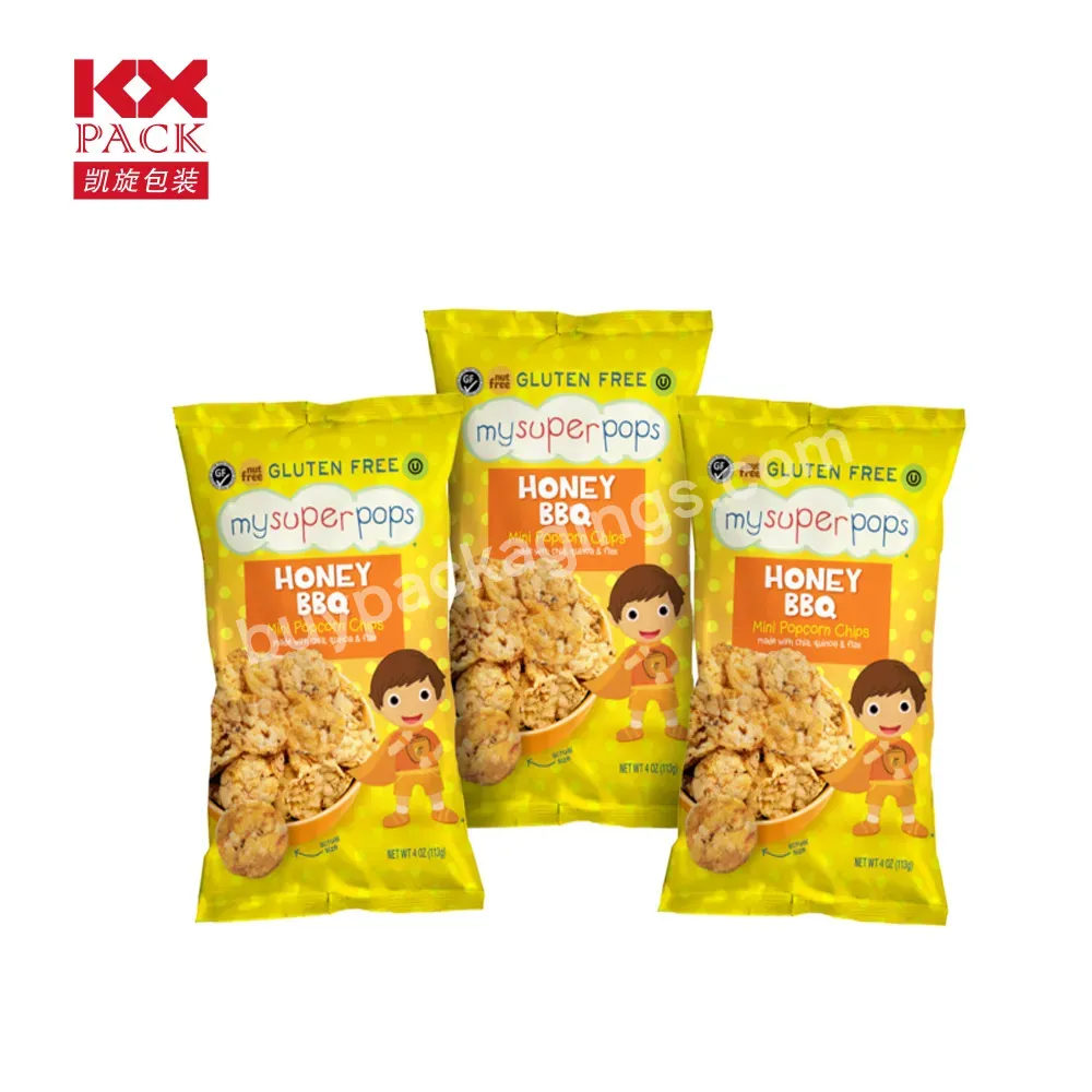 Cute Plastic Packaging Bag For Popcorn Chips Packing