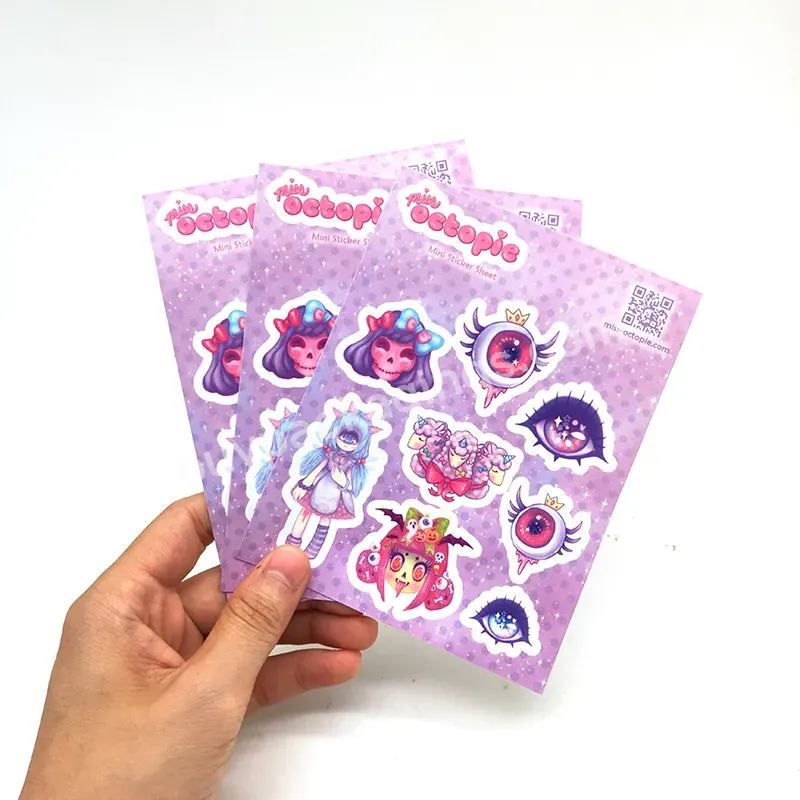 Cute Sheet Vinyl Sticker Printing Custom Diy Kiss Cut Planner Sticker