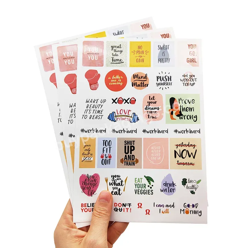 Cute Sheet Vinyl Sticker Printing Custom Diy Kiss Cut Planner Sticker - Buy Planner Sticker,Custom Sticker,Vinyl Sticker.