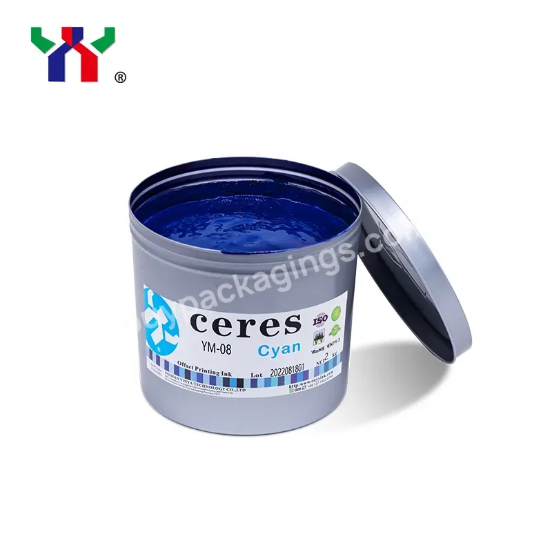Cyan Color Ceres Offset Printing 2-piece Beberage Can Inks Metal Ink 2kg/can