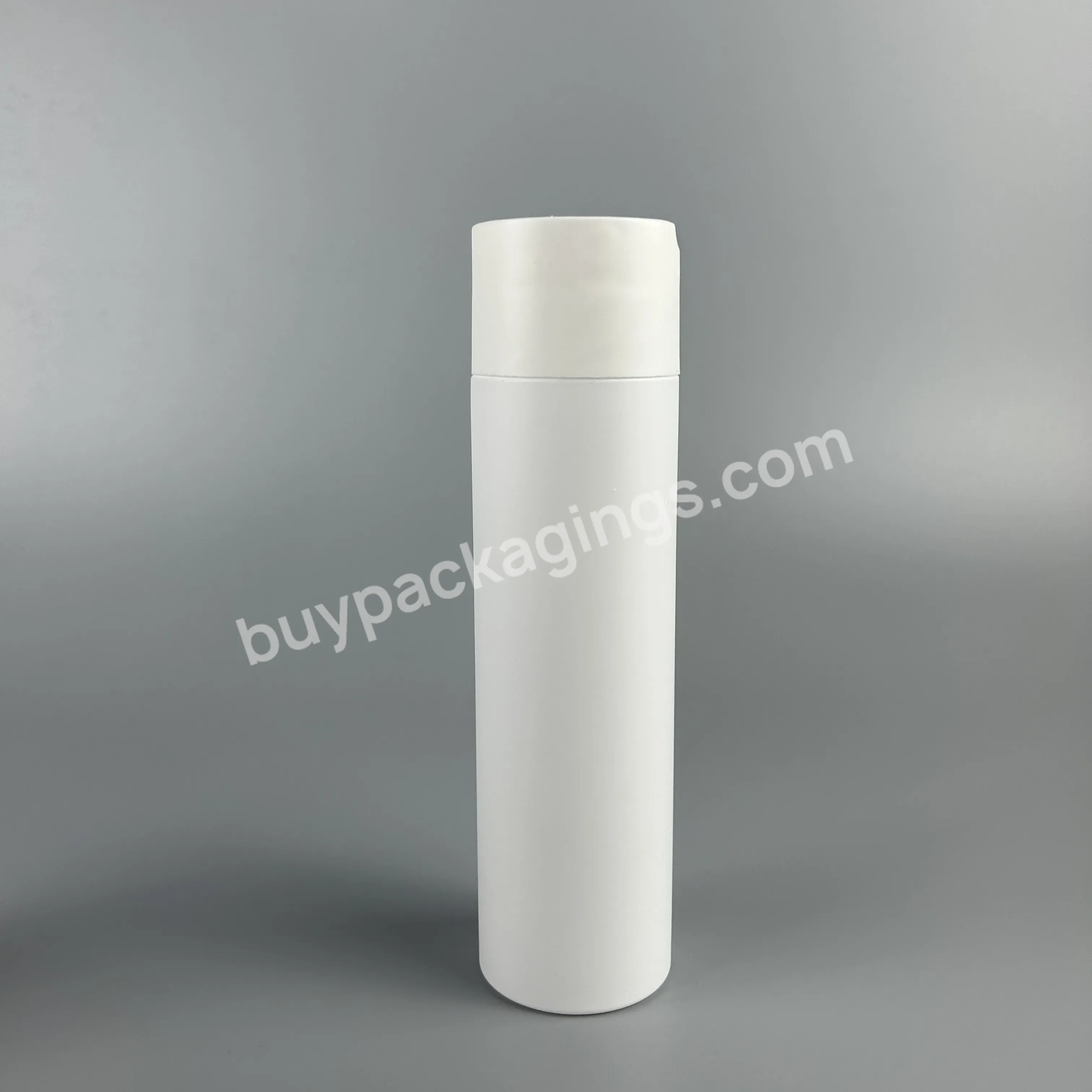 Cylinder 200ml 250ml 300ml Double Wall Disc Cap Pcr Or Biodegradable Pet Shampoo Bottle Packaging