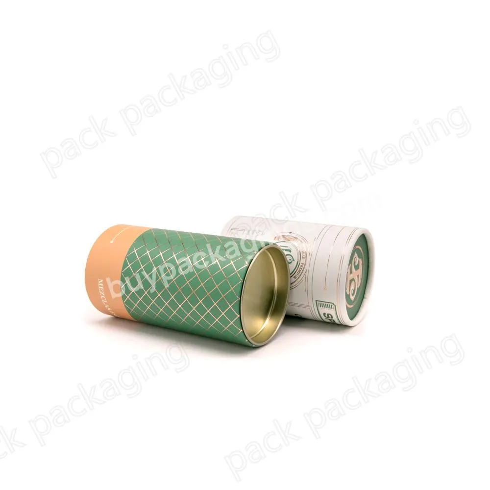 Cylinder Cardboard Powder Container Tea Coffee Bean Oats Paper Tube For Food Grade Paper Packaging