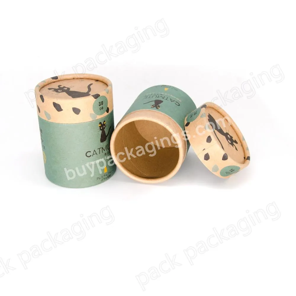 cylinder customized printing recyclable kraft paper tube packaging eco friendly cardboard tube packaging