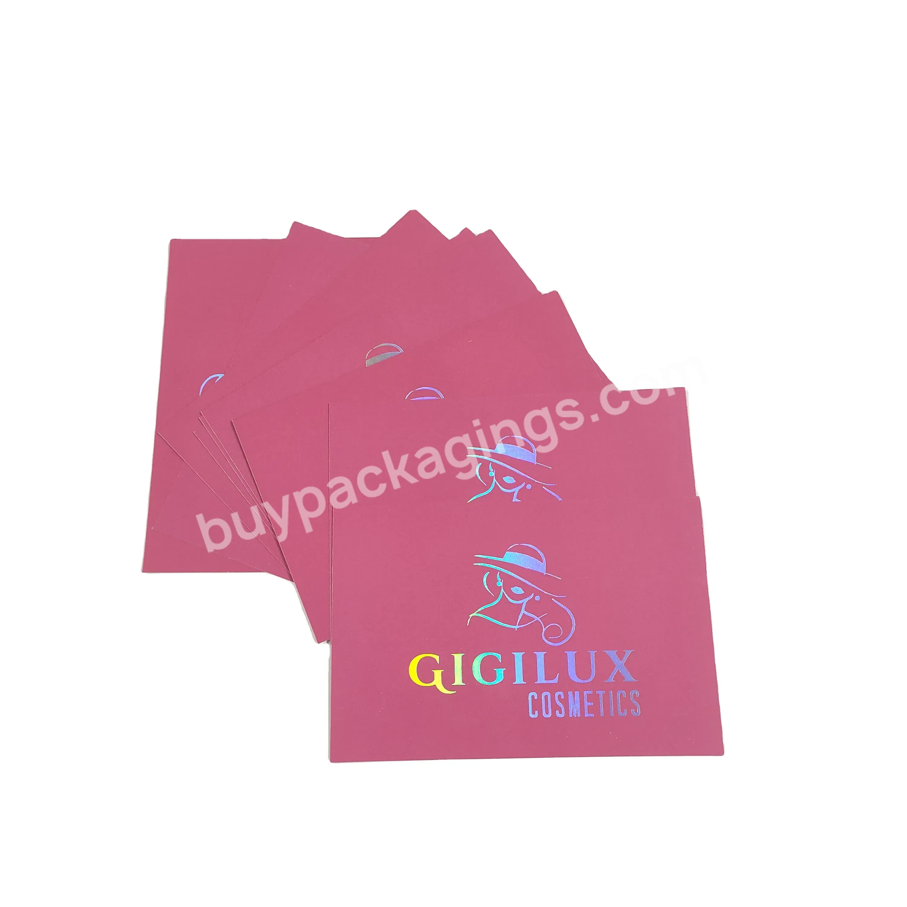 Dark Pink Paper Gift Cards Custom Hologram Logo For Beautiful Cards